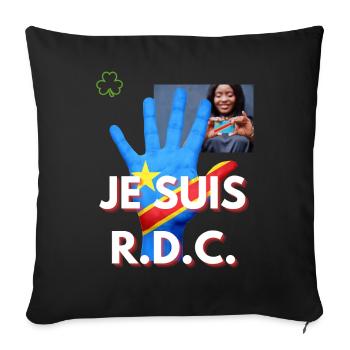 JE SUIS RDC - Housse de coussin décorative 45 x 45 cm - noir - Devant