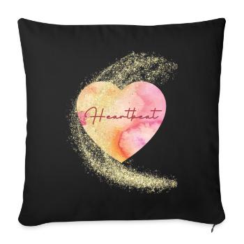 Heartbeat - Sofakissenbezug 45 x 45 cm - Schwarz - Vorne