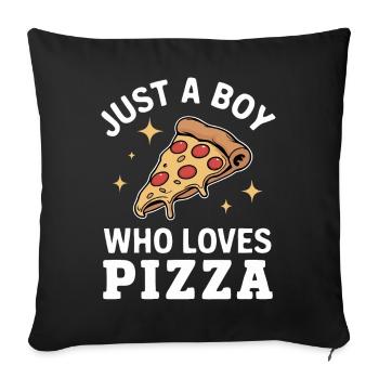 Pizza Italie Restauration rapide - Housse de coussin décorative 45 x 45 cm - noir - Devant