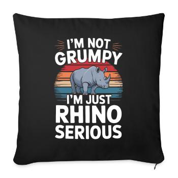 Rhinocéros Rhinocéros - Housse de coussin décorative 45 x 45 cm - noir - Devant