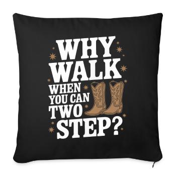 Danse en ligne Danseurs - Housse de coussin décorative 45 x 45 cm - noir - Devant