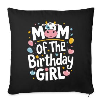 Éleveur de vaches Ferme Éleveur de vaches - Housse de coussin décorative 45 x 45 cm - noir - Devant