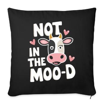 Éleveur de vaches Ferme Éleveur de vaches - Housse de coussin décorative 45 x 45 cm - noir - Devant