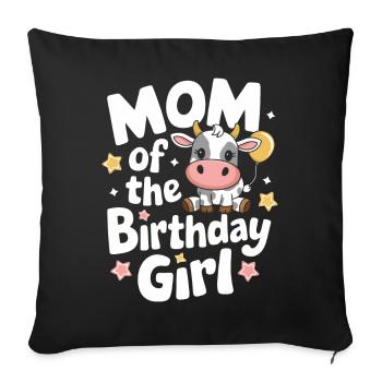 Éleveur de vaches Ferme Éleveur de vaches - Housse de coussin décorative 45 x 45 cm - noir - Devant