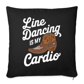 Line Dancing Dancing Dancers - Sofa pillowcase 17,3'' x 17,3'' (45 x 45 cm) - black - Front