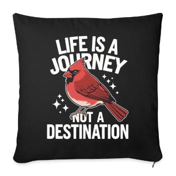 Cardinal Rouge Cardinal Vogel Rouge Cardinal - Housse de coussin décorative 45 x 45 cm - noir - Devant