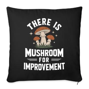 Mushroom Mushrooms Funghi Mushroom - Sofa pillowcase 17,3'' x 17,3'' (45 x 45 cm) - black - Front