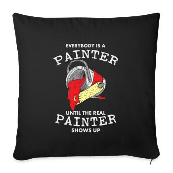Peintre Paintint Paintbrushes Color Gift - Housse de coussin décorative 45 x 45 cm - noir - Devant