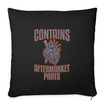 Anatomical Pacemaker Heart Awareness Surgery Gift - Sofa pillowcase 17,3'' x 17,3'' (45 x 45 cm) - black - Front