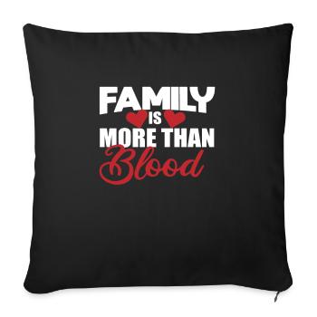 Adoptive Parents Adoption Family Is More Than - Sofa pillowcase 17,3'' x 17,3'' (45 x 45 cm) - black - Front