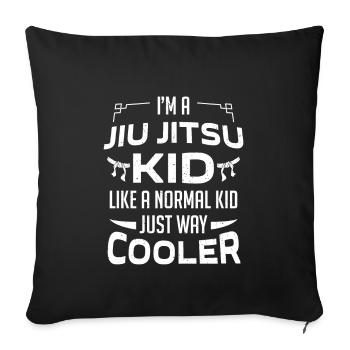 JiuJitsu Kids MMA Lover Funny Way Cooler Cadeau - Housse de coussin décorative 45 x 45 cm - noir - Devant