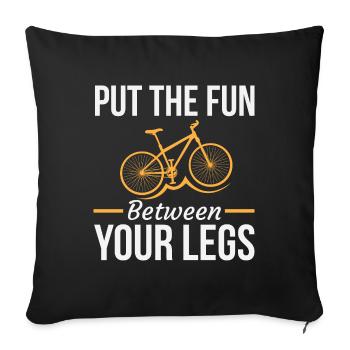 Cyclist Bicycle Biking Life Bicycle Fun Cycling - Sofa pillowcase 17,3'' x 17,3'' (45 x 45 cm) - black - Front