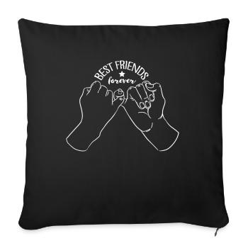 Best Friends Forever - Housse de coussin décorative 45 x 45 cm - noir - Devant