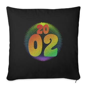 Anniversaire LGBT Vintage 2002 - Housse de coussin décorative 45 x 45 cm - noir - Devant