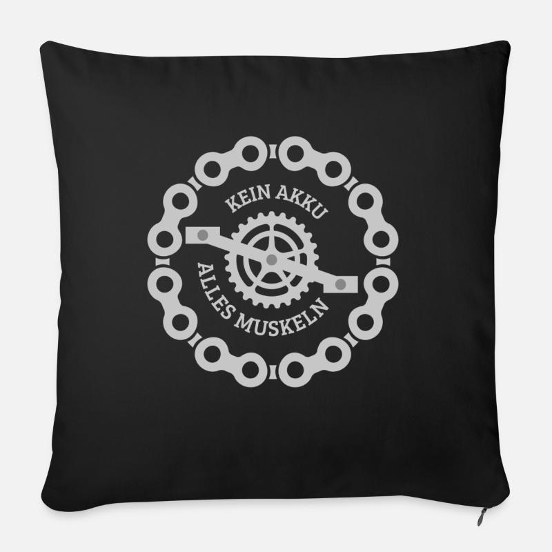 Radfahrer - Sofakissenbezug 45 x 45 cm - Schwarz