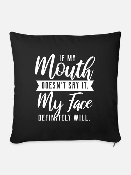 Funny quote - Sofa pillowcase 17,3'' x 17,3'' (45 x 45 cm) - black