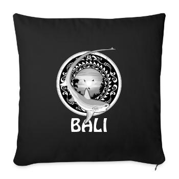 Requin-renard Bali Indonésie - Housse de coussin décorative 45 x 45 cm - noir - Devant