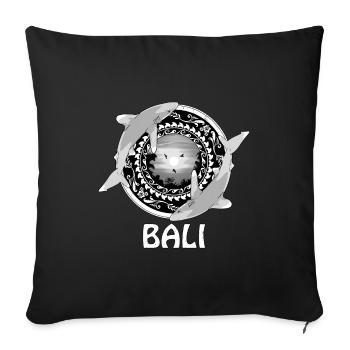 Requin d’eau profonde à pointe blanche Bali Indonésie - Housse de coussin décorative 45 x 45 cm - noir - Devant