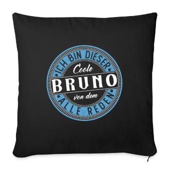 Bruno Geschenkidee Geschenk Geburtstag - Sofakissenbezug 45 x 45 cm - Schwarz - Vorne