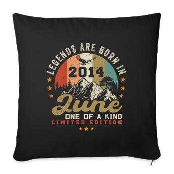 June 2014 Anniversary Juni 2014 Juni - Sofa pillowcase 17,3'' x 17,3'' (45 x 45 cm) - black - Front