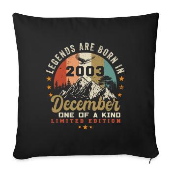 The Legends were published in December 2003 - Retro 2003 - Sofa pillowcase 17,3'' x 17,3'' (45 x 45 cm) - black - Front