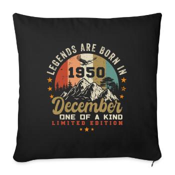 The Legends were published in December 1950 - Retro 1950 - Sofa pillowcase 17,3'' x 17,3'' (45 x 45 cm) - black - Front