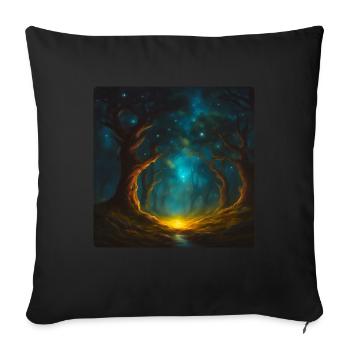 Arbre mystique 2 - Housse de coussin décorative 45 x 45 cm - noir - Devant