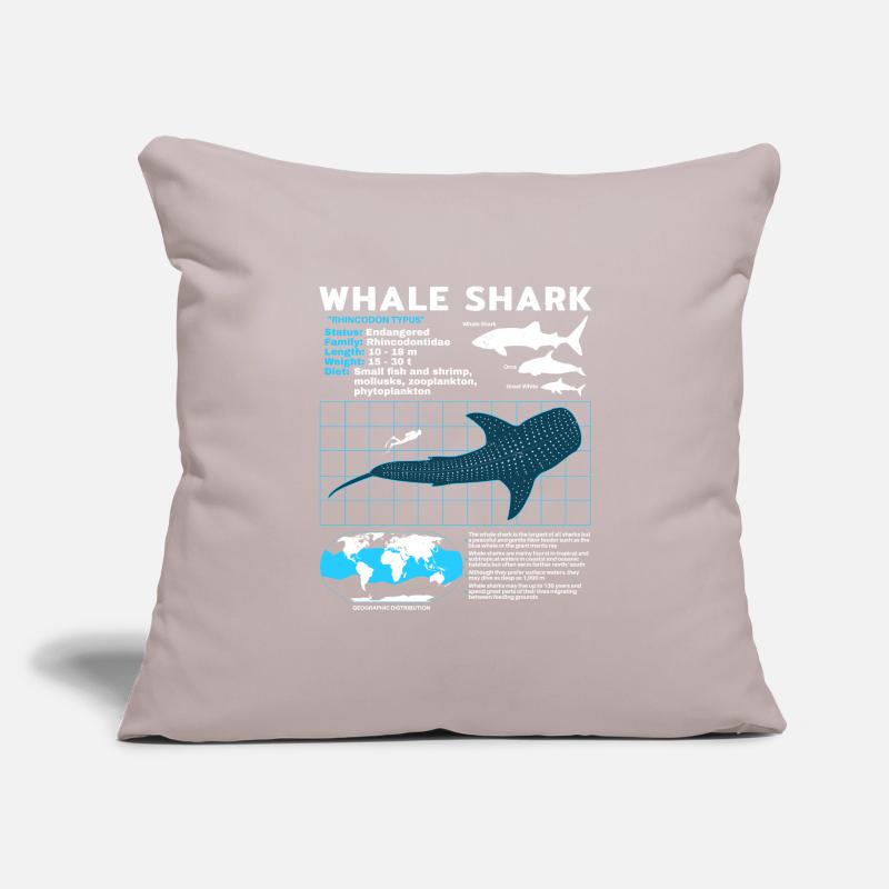 Whale Shark Datasheet Sofa pillowcase 17,3'' x 17,3'' (45 x 45 cm)