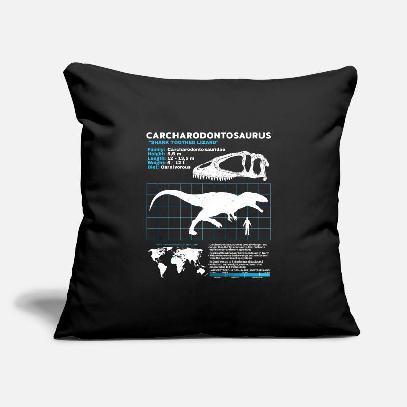 Fiche technique de Carcharodontosaurus Housse de coussin décorative 45 x 45 cm