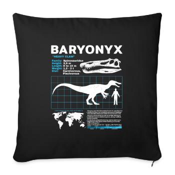 Baryonyx Datasheet - Sofa pillowcase 17,3'' x 17,3'' (45 x 45 cm) - black - Front