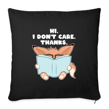 Nerd Fuchs - Sofa pillowcase 17,3'' x 17,3'' (45 x 45 cm) - black - Front