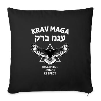 Krav Maga Eagle - Sofa pillowcase 17,3'' x 17,3'' (45 x 45 cm) - black - Front