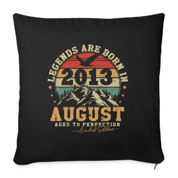 August 2013 vintage retro anniversary 2013 - Sofa pillowcase 17,3'' x 17,3'' (45 x 45 cm) - black - Front