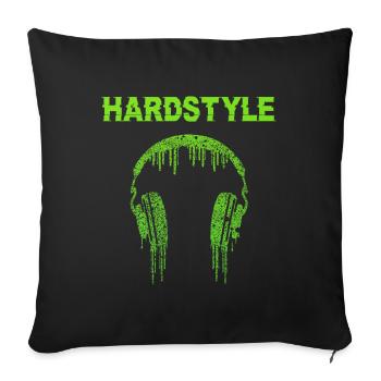 Hardstyle Music Festival Gift - Sofa pillowcase 17,3'' x 17,3'' (45 x 45 cm) - black - Front