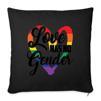 Love has no gender - Sofakissenbezug 45 x 45 cm - Schwarz - Vorne