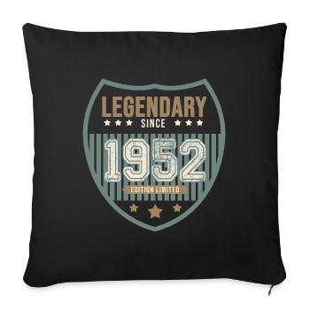 anniversary 1952 legendary 70 years - Sofa pillowcase 17,3'' x 17,3'' (45 x 45 cm) - black - Front