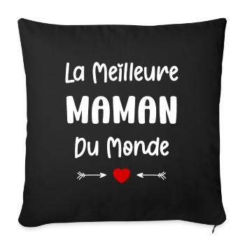 Meilleure maman - Housse de coussin décorative 45 x 45 cm - noir - Devant