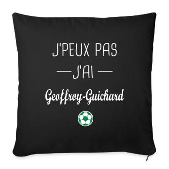 les verts Jpeux pas jai Geoffroy Guichard football - Housse de coussin décorative 45 x 45 cm - noir - Devant