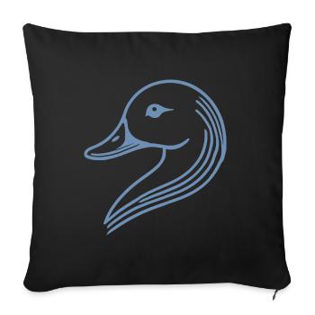 Minimalist Duck Swan Silhouette Head - Sofa pillowcase 17,3'' x 17,3'' (45 x 45 cm) - black - Front