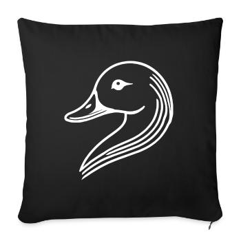 Minimalist Duck Swan Silhouette Head - Sofa pillowcase 17,3'' x 17,3'' (45 x 45 cm) - black - Front