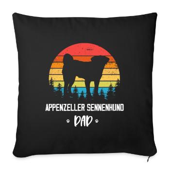 Appenzeller Sennenhund - Sofa pillowcase 17,3'' x 17,3'' (45 x 45 cm) - black - Front