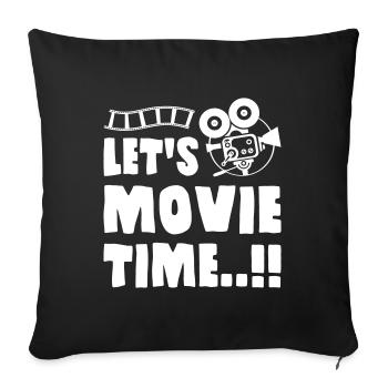 The Movie Time - Sofa pillowcase 17,3'' x 17,3'' (45 x 45 cm) - black - Front