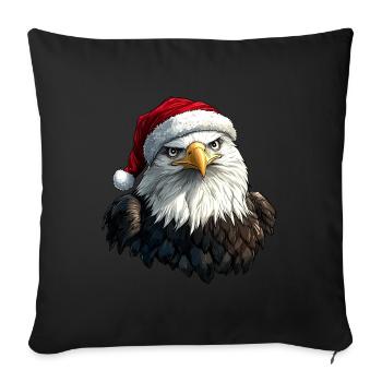 Eagle Christmas - Sofa pillowcase 17,3'' x 17,3'' (45 x 45 cm) - black - Front