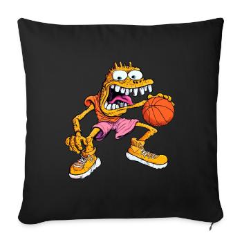 Basketball Monster - Sofa pillowcase 17,3'' x 17,3'' (45 x 45 cm) - black - Front