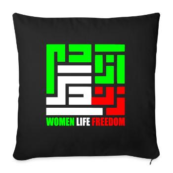 Women life freedom - Sofakissenbezug 45 x 45 cm - Schwarz - Vorne