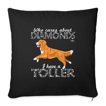 tollerdiamonds2 - Housse de coussin décorative 45 x 45 cm - noir - Devant