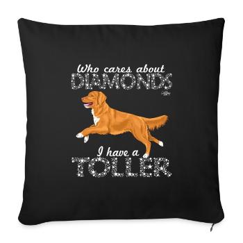 tollerdiamonds - Housse de coussin décorative 45 x 45 cm - noir - Devant