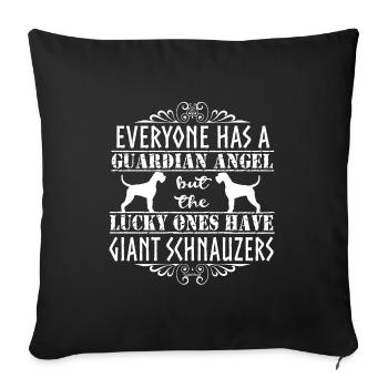 giantschnauangels - Sofa pillowcase 17,3'' x 17,3'' (45 x 45 cm) - black - Front