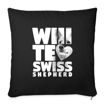 Swiss White NASSU V - Sofa pillowcase 17,3'' x 17,3'' (45 x 45 cm) - black - Front