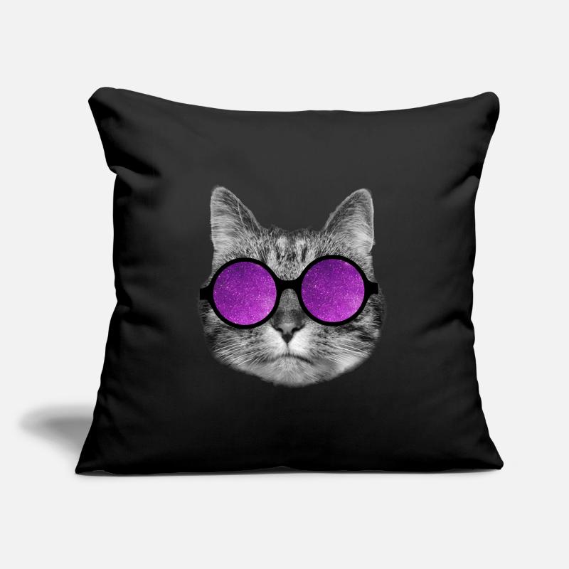 Chat de l’espace Housse de coussin décorative 45 x 45 cm